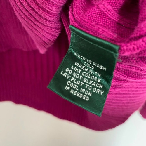 Lauren Ralph Lauren fuchsia pink ribbed sweater, M
