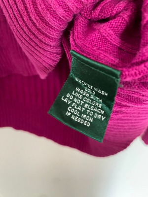 Lauren Ralph Lauren fuchsia pink ribbed sweater, M