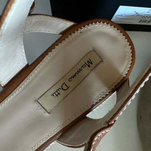 Δερμάτινες πλατφόρμες Massimo Dutti σαν καινούργιο, μέγεθος 40, καφέ