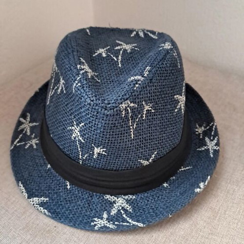 Karfil children's straw hat, blue, size XS