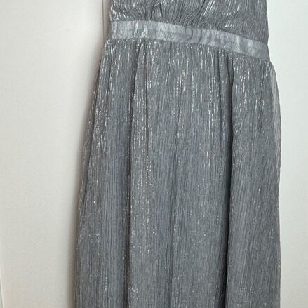 Silver long women's backless dress for special occasion new
