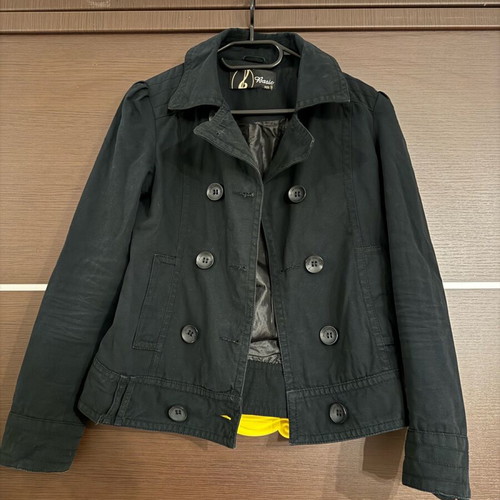 Casual Stradivarius jacket used, size S, black