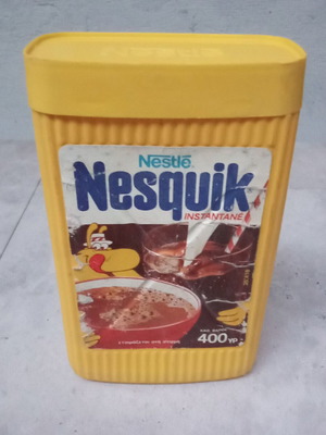 Vintage Nesquik Nestlé promotional packaging 1980s used