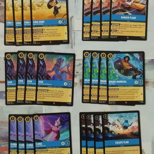 Disney Lorcana Wilds Unknowns Sapphire cards lot like new
