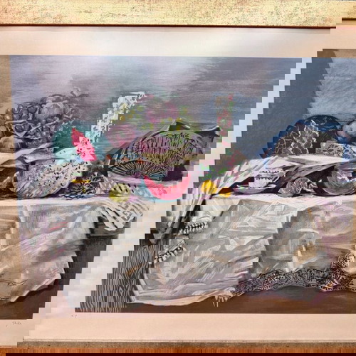 N. Chatzikyriakos Gikas silk screen printing used in frame