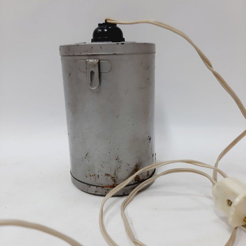 Vintage photographic safety lamp with red filter used, USSR 60s, E27