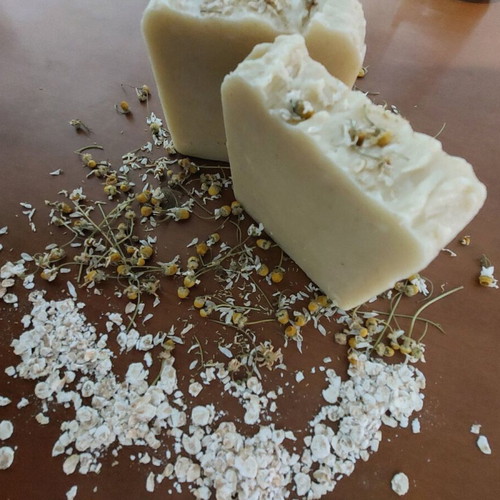 Handmade soap with chamomile and oats 110-120gr new
