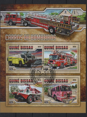 Guinea-Bissau 2016 Fire Trucks Stamp Mini Sheet mint condition