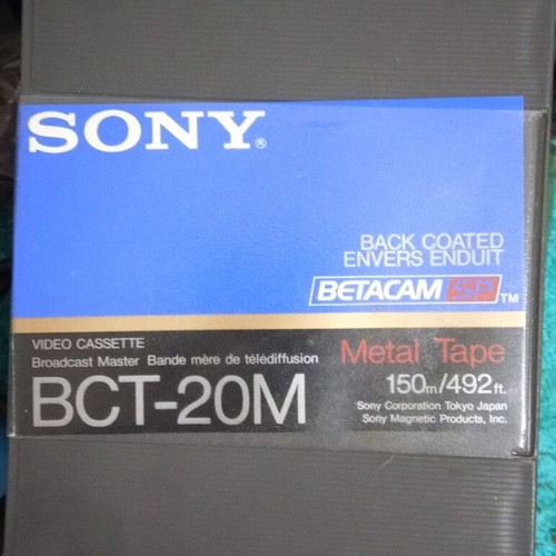 Betacam Sony BCT-20M video cassettes used, pack of 18