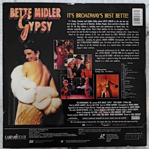 Gypsy LaserDisc sealed, musical movie
