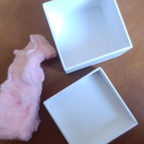 Swarovski packaging box used, 7.5 cm square