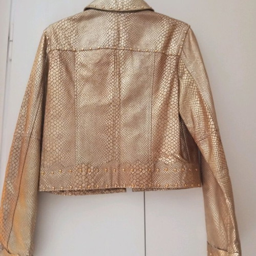 Gizia gold leather jacket new made of very soft leather