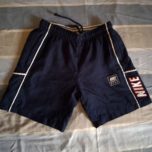 Nike vintage kids' swim shorts, size 10, navy blue