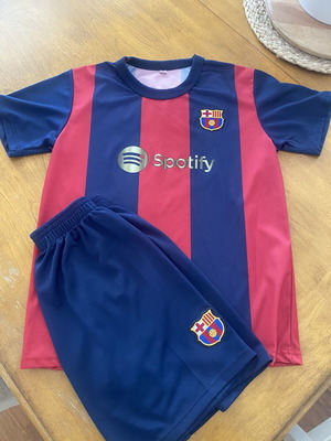 Boys' Football Set used, size 12, blue and red