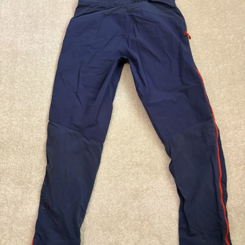 Norrona Fjørå Flex1 stretch hybrid women's pants, size S, blue and purple