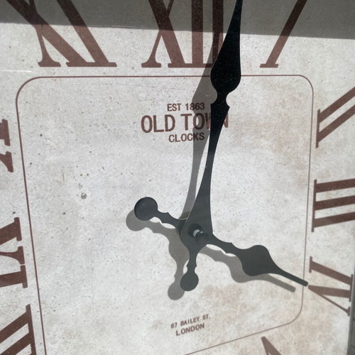 Industrial Wooden Wall Clock Old Town Clocks London like new