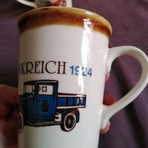 Antique set of 7 collectible ceramic mugs from England from a personal collection