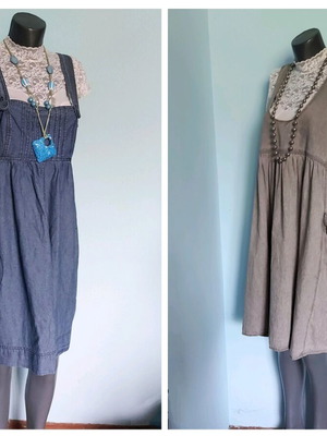 Denim dresses Monki and Estelle used, size L/XL, no defects