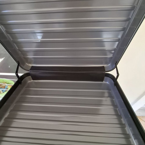 Pilot suitcase used, black polycarbonate travel accessory