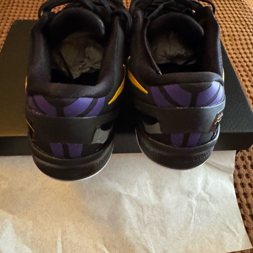 Nike Kobe VIII Protro Lakers Away athletic shoes new, size 44.5, black