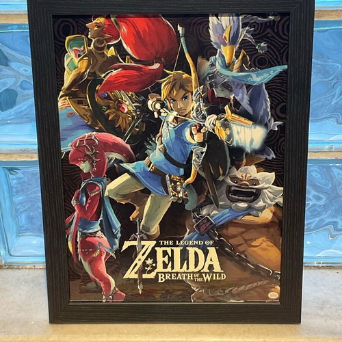 Zelda Breath of the Wild frame with original poster like new