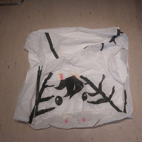 Children's tent white Cow used for indoor play or beach 120x120 cm