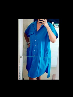 Πουκαμίσα φόρεμα Mat Fashion σε άριστη κατάσταση, μπλε, μέγεθος L/XL, plus size