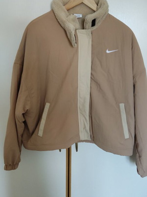 Nike jacket with fur new, beige, size L