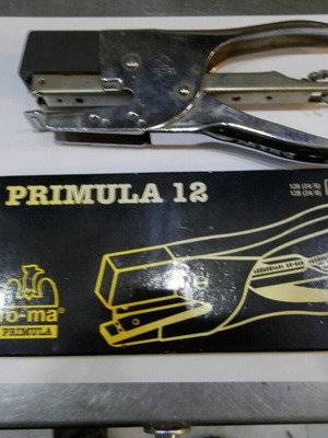 Primula 12 Hand Stapler used, metal