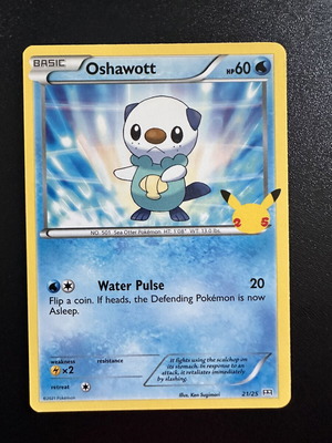 Oshawott McDonalds 2021 card new, normal 21/25