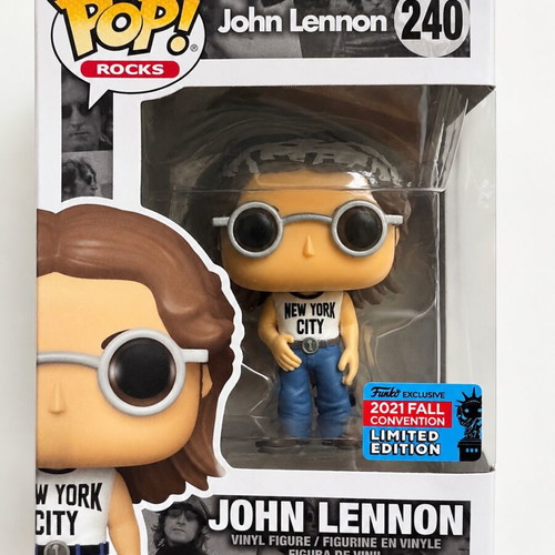 Funko Pop Rocks John Lennon #240 2021 Fall Convention Limited Edition new