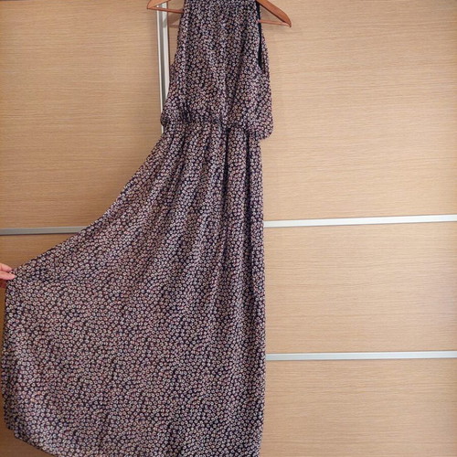 Desiree long floral dress size S like new, black and beige