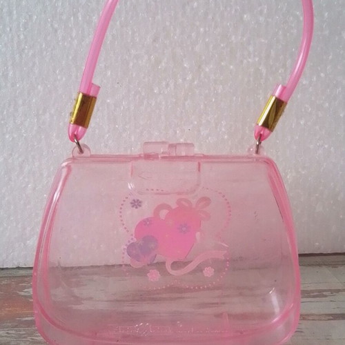 Children's plastic handbag used, pink