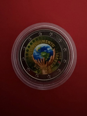 2€ Colored Portugal Coin 2025 New