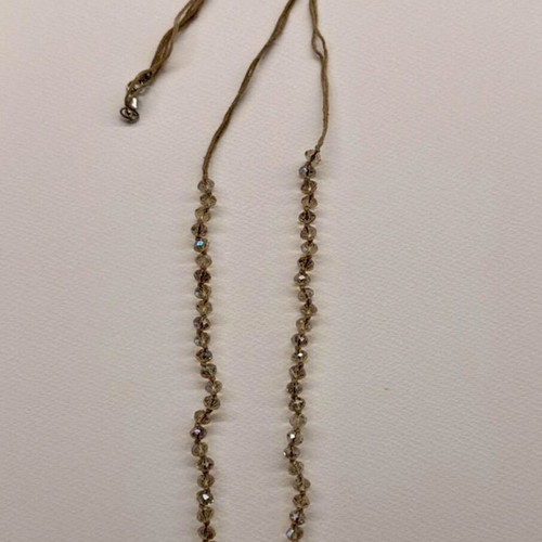 Marks & Spencer necklace with faceted crystal beads, champagne gold