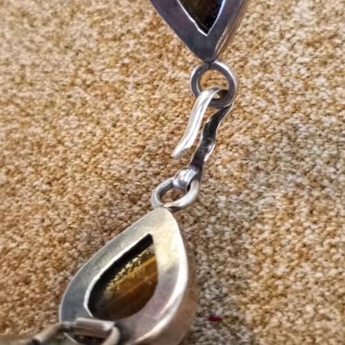 Silver bracelet 925 with tiger's eye like new