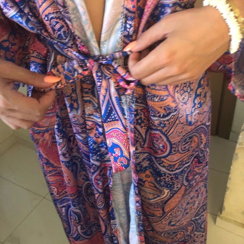 Kimono like new, multicolored