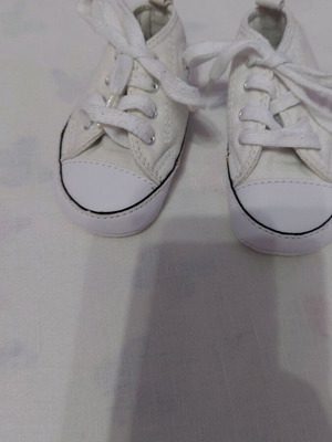 All Star baby shoes size 18 used, white sneakers