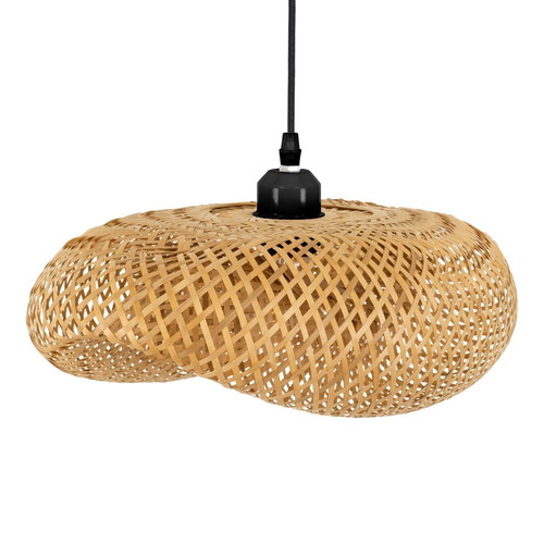 Mexico vintage pendant ceiling light single beige wooden bamboo new