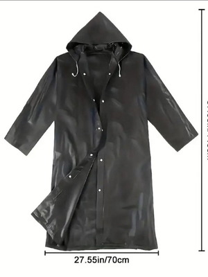 Waterproof raincoat new with hood and buttons one size