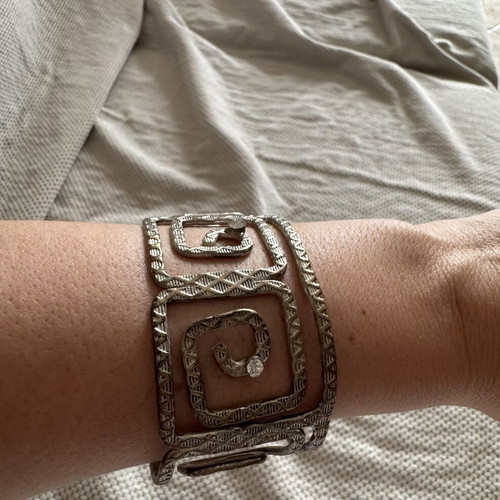 Ancient Greek style bracelet with transparent stones used
