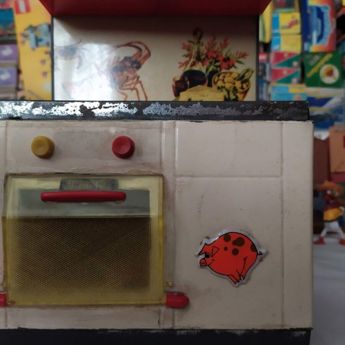 Tin electric battery kitchen toy Solpa from the 60s like new