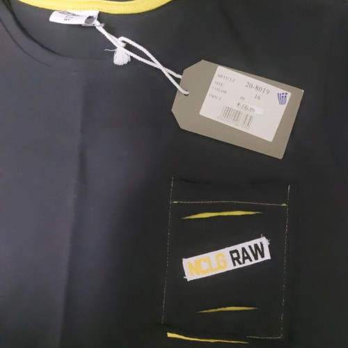 New College short-sleeve t-shirt new, black and white, size 176 cm