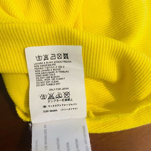 Max&Co ribbed top like new, yellow, size M