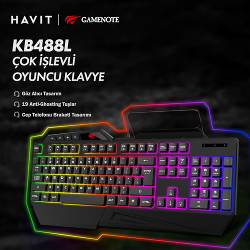 Havit KB488L RGB Gaming Keyboard new with 108 keys and USB