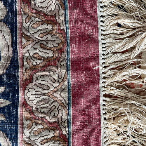 Kerman carpet used, 5.60 x 4.14 m, wool and silk