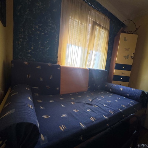 Complete children's bedroom furniture set used, blue and yellow tones