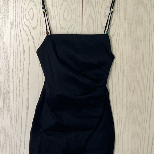 Zara black dress with beads new, size M