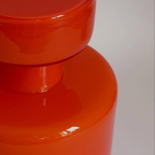 Murano Luciano Vistosi 1960 Space Age Opaline Bottle like new