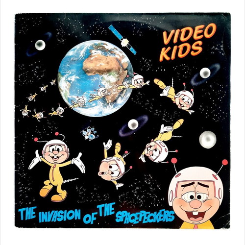 Video Kids The Invasion Of The Spacepeckers LP vinyl like new, Euro-Disco